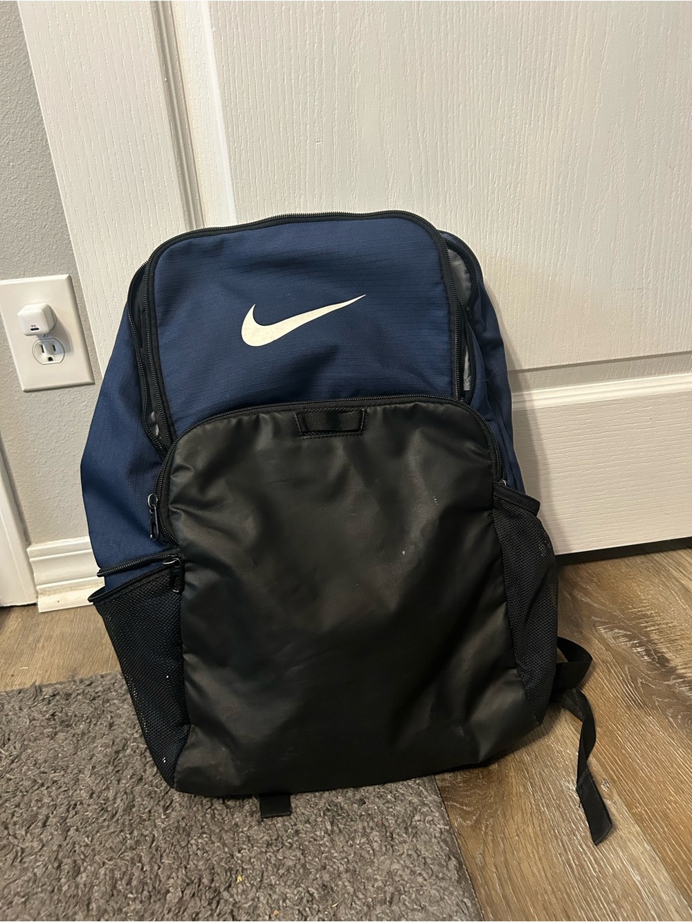Nike Blue and Black Swoosh Backpack